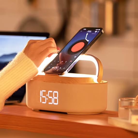 【送料無料】置くだけでスマホ充電｜LED多機能ナイトライト WL21LBR